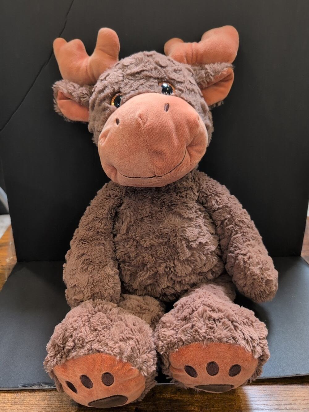 KellyToy Rare 23" Moose‎ Sitting Woodland Plush Stuffed Animal Toy